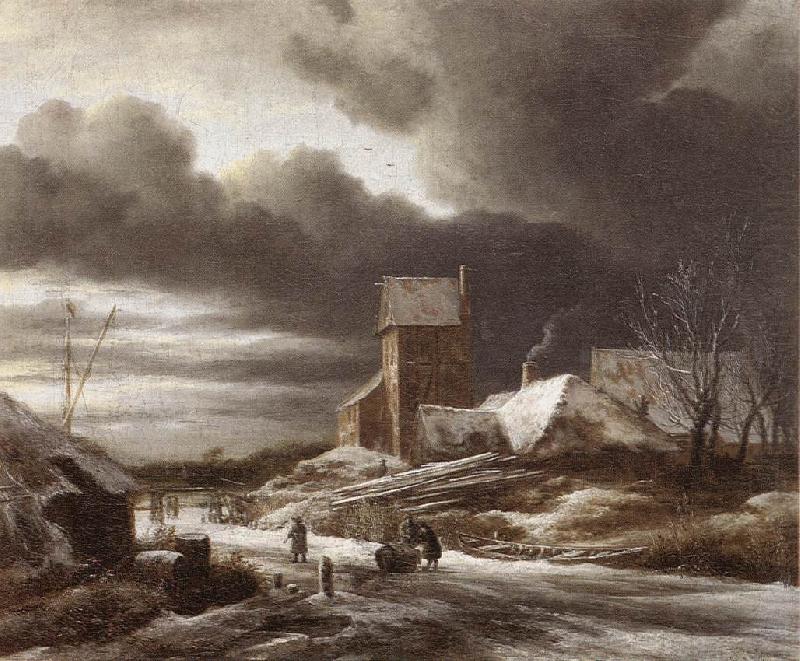Jacob van Ruisdael Winter Landscape china oil painting image